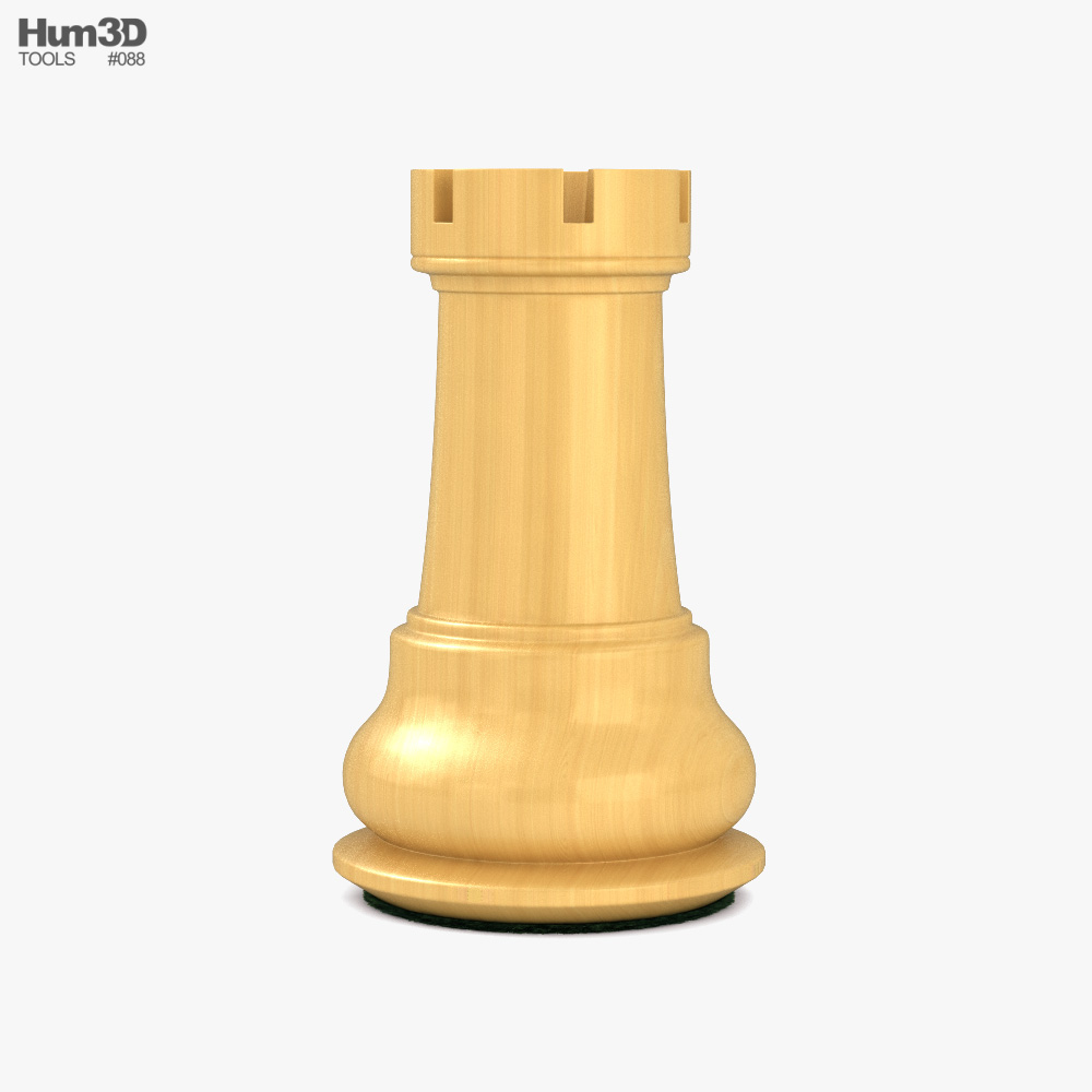 Classic Chess Rook White 3D model