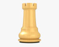 Шахова фігура Тура Білий колір 3D модель