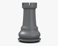 클래식 체스 루크 화이트 3D 모델 