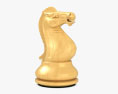 Шахматная фигура Конь Белый цвет 3D модель
