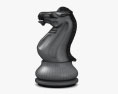 Шахова фігура Кінь Білий колір 3D модель