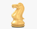 Шахматная фигура Конь Белый цвет 3D модель