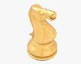 Шахова фігура Кінь Білий колір 3D модель
