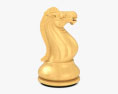 체스 말 나이트 화이트 3D 모델 