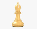 Шахматная фигура Слон Белый цвет 3D модель
