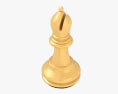 Alfiere bianco degli scacchi Modello 3D