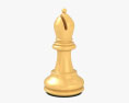 チェスビショップホワイト 3Dモデル
