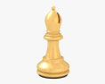 Alfiere bianco degli scacchi Modello 3D