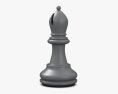 Шахматная фигура Слон Белый цвет 3D модель