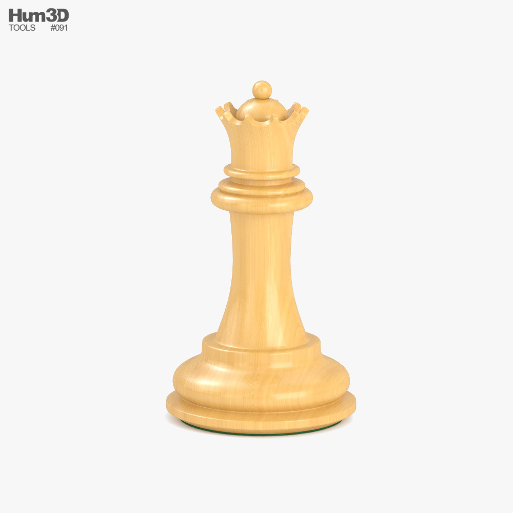 Classic Chess Queen White 3D model