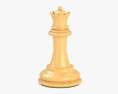 Schachkönigin Weiß 3D-Modell