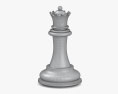 체스 말 퀸 화이트 3D 모델 