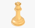 Regina degli scacchi bianca Modello 3D