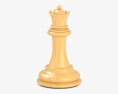 Шахматная фигура Ферзь Белый цвет 3D модель