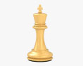 Шахова фігура Король Білий колір 3D модель