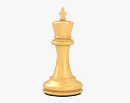 Classic Chess King White 3D model