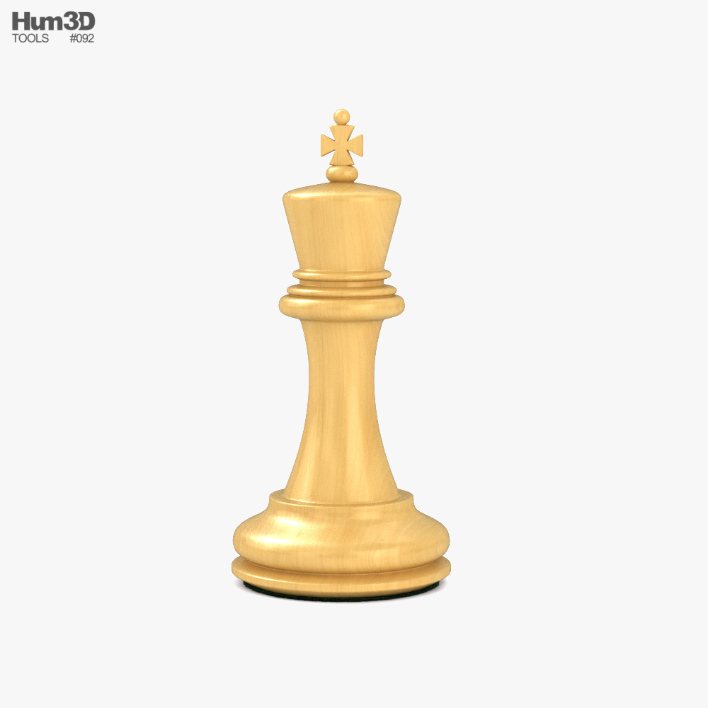 Classic Chess King White 3D model
