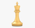 체스 말 킹 화이트 3D 모델 