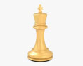 Шахова фігура Король Білий колір 3D модель
