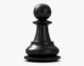 Classic Chess Pawn Black 3d model