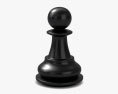 Classic Chess Pawn Black 3d model