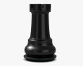 클래식 체스 루크 블랙 3D 모델 
