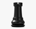 Torre degli scacchi nera Modello 3D