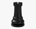 Шахова фігура Тура Чорний колір 3D модель