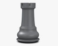 클래식 체스 루크 블랙 3D 모델 