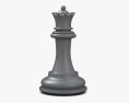 Schachkönigin Schwarz 3D-Modell