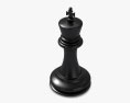체스 말 킹 블랙 색상 3D 모델 