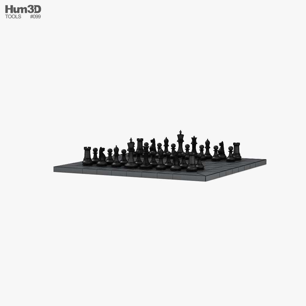 Klassisches Schach 3D-Modell