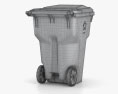 95 Gallon Wheeled Trash Can 3d model