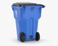 95 Gallon Wheeled Trash Can 3d model