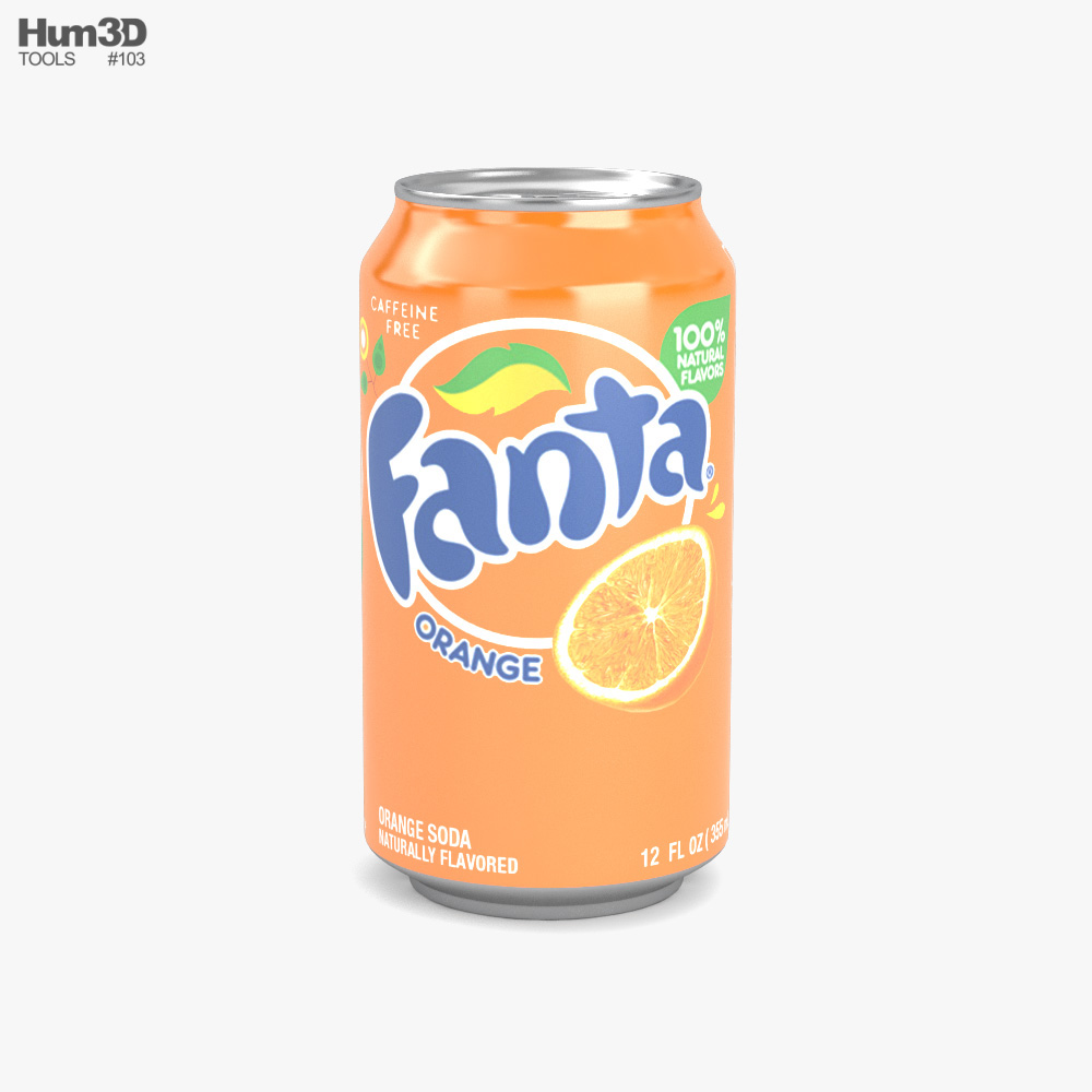 Fanta Orange Can 12 FL 3D model
