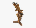Altes Mikroskop 3D-Modell