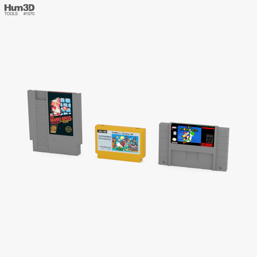 Cartuchos de Nintendo Modelo 3D