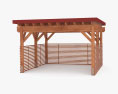 Carport in legno Modello 3D
