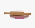 Rolling Pin and Dough 3d model