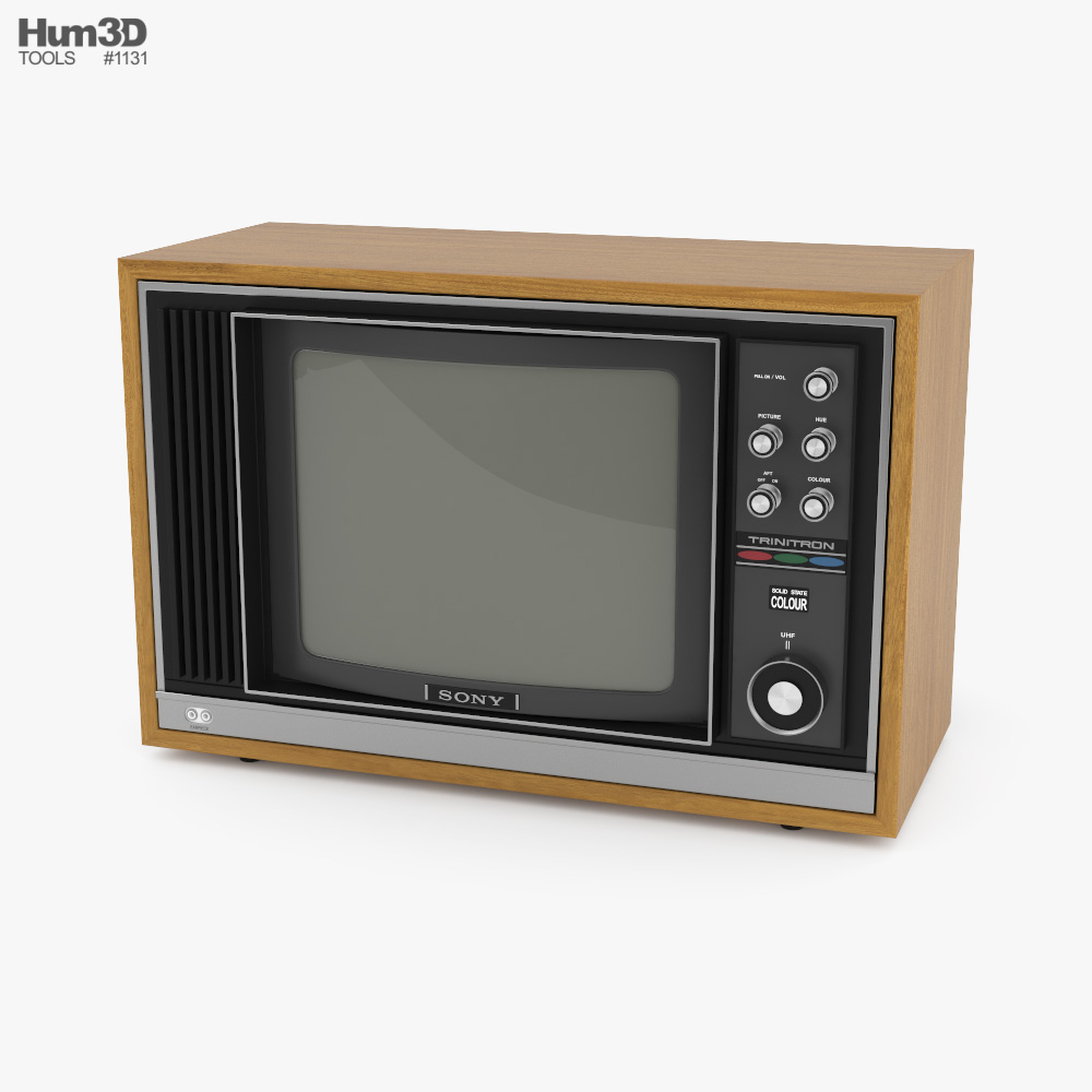 Sony Trinitron 1970 Телевізор 3D модель