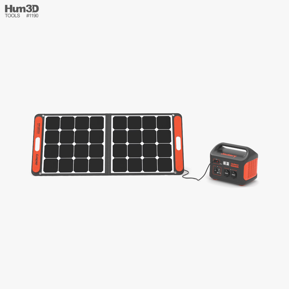 Jackery Explorer 1000 and SolarSaga 100W 3D model - Download Life and  Leisure on