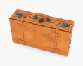 Винтажный кожаный чемодан 3D модель