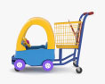 超市玩具车购物手推车 3D模型