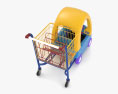 Supermercato Carrello della spesa con auto giocattolo Modello 3D