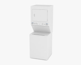 Frigidaire Electric Centro lavanderia con lavatrice e asciugatrice Modello 3D