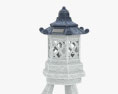 Stone Garden Pagoda Statue Modello 3D