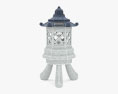 Stone Garden Pagoda Statue 3Dモデル