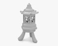 Stone Garden Pagoda Statue 3d model