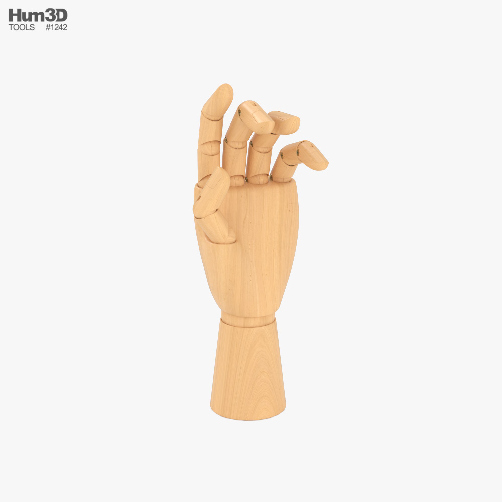 Wood Hand 3D model