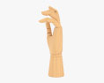 Mão de madeira Modelo 3d
